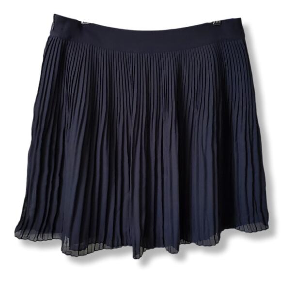 Ann Taylor Micro Pleat Mini Skirt 12 Tenniscore Preppy Nautical Classic Twee NEW - Picture 6 of 9
